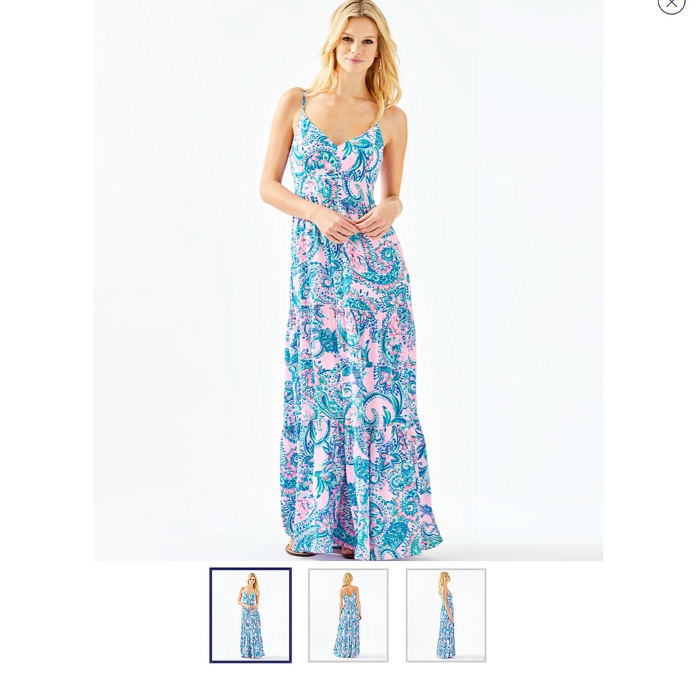 Lilly Pulitzer melody maxi pink tropics tint dress